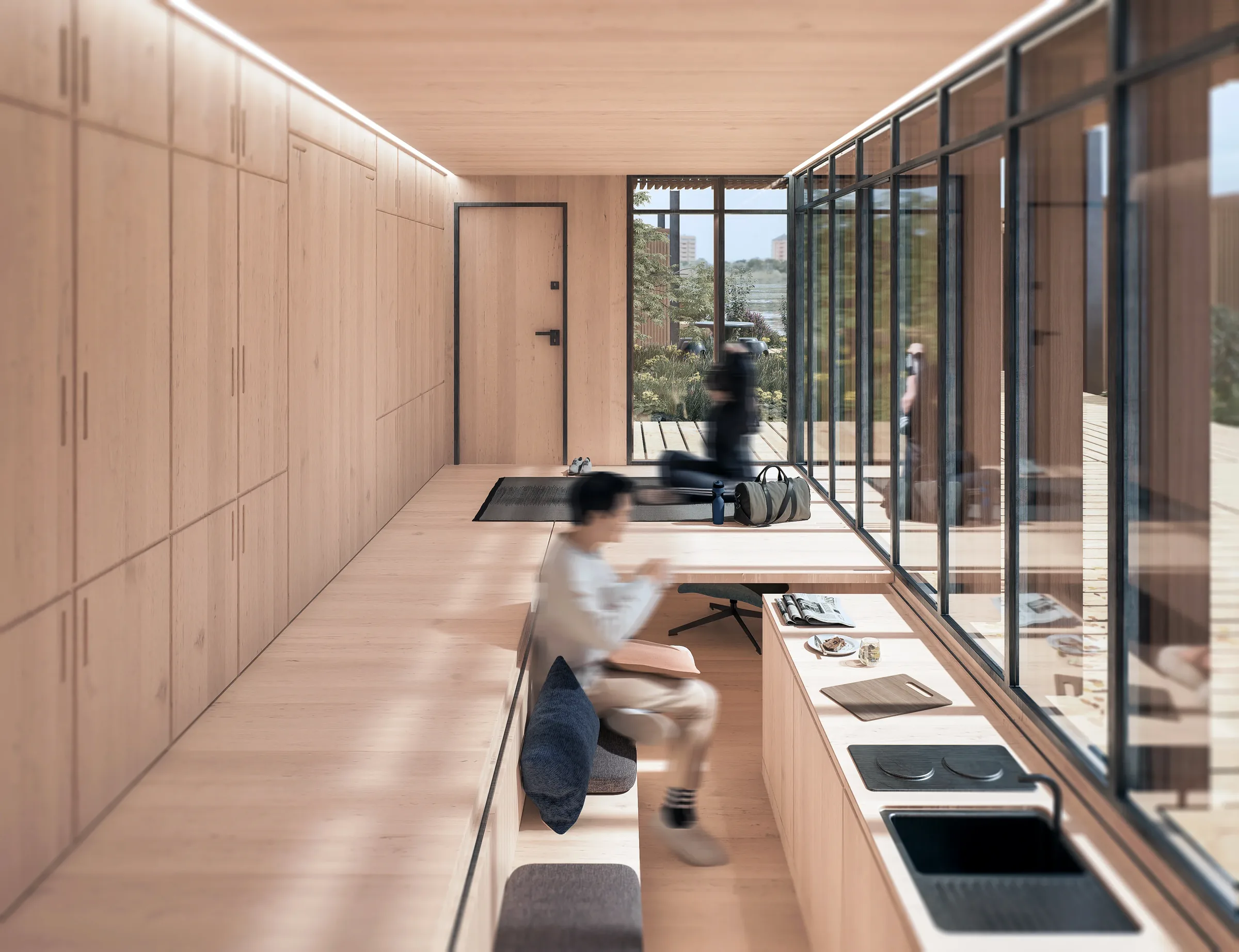 Microhome interior material detail